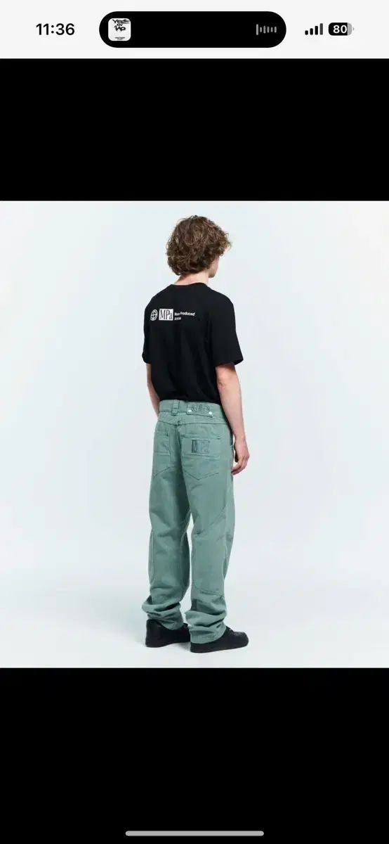 プラスチックプロダクト CALF POCKET PANTS EMERALD