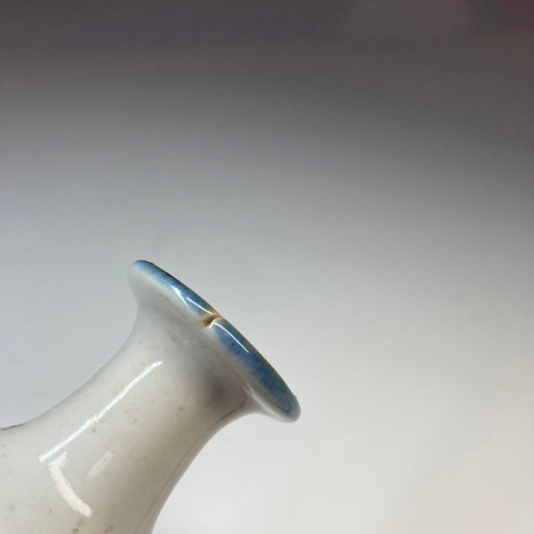 中国清時代 青華小花瓶 高さ11.7㎝ 本Y5-0519☆トヒサ