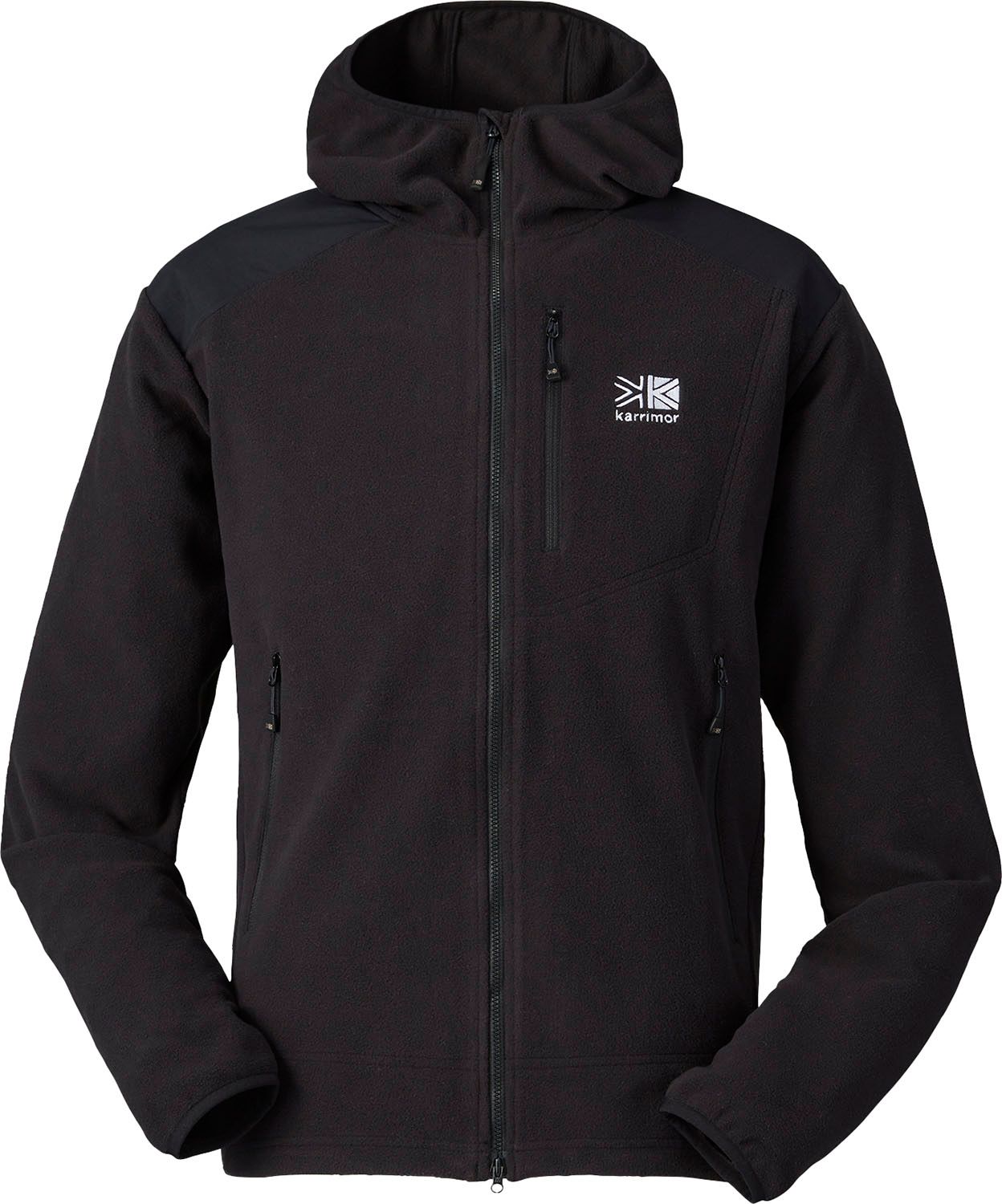 アウトドア GRPN TRAIL HOODIE トレイルフーディ フリース ジャケット 上着 ダブルジッパー 防寒 冬 刺繍ロゴ 通気性 速乾性 伸縮性 ポケット付き 101506 9000 BLACK