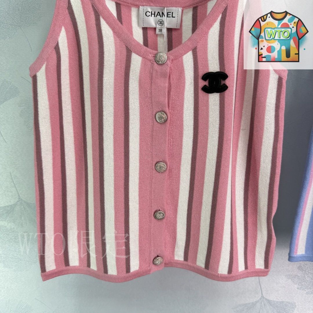 CHANEL ストライプ ニットトップス サイズ40 【公式通販】