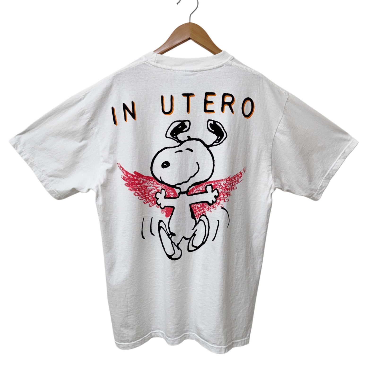 最安 読み方 XLサイズ Tシャツ スヌーピー ニルヴァーナ ホワイト 90s 00s ミュージシャン