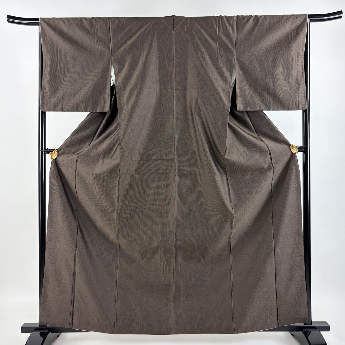 美品 正絹袷 漢方染絞り紬単品 漢方染蚕桑苑 菅原工房・菅原結