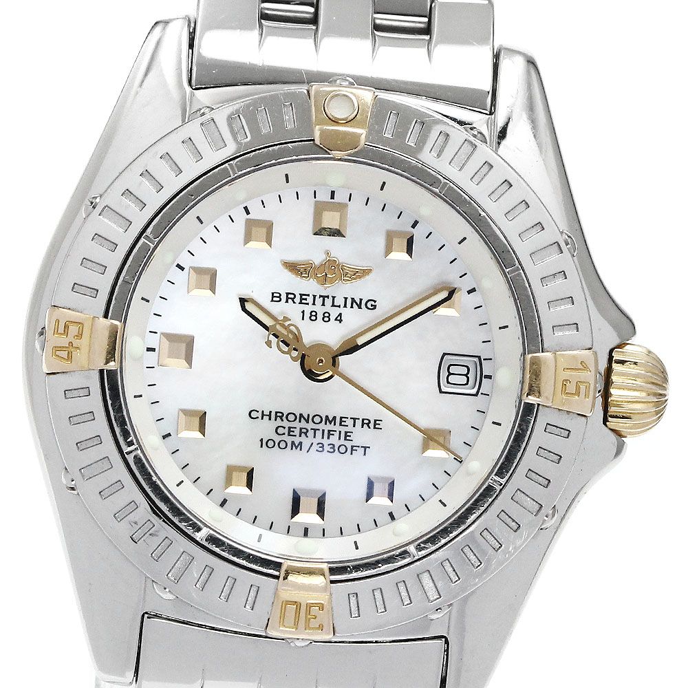 ブライトリング BREITLING B72345 カリスティーノ デイト クォーツ レディース保証書付き_885388