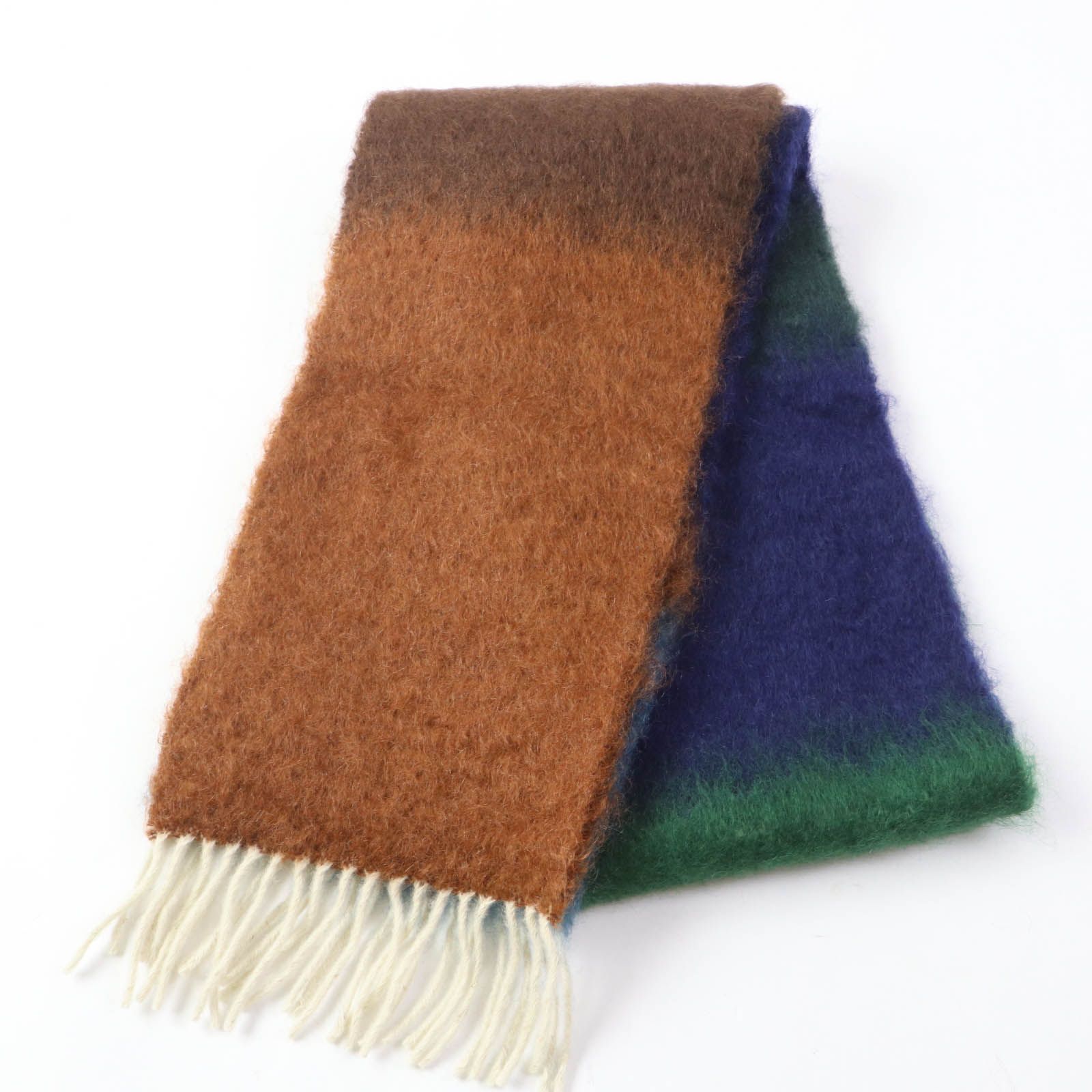 極美品☆LOEWE ロエベ ストライプ スカーフ モヘア ウール  