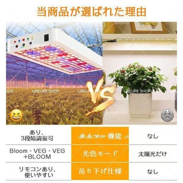 植物育成ライト LED 240個 パネル タイマー機能 屋内 屋外 ソーラー led 植物ライト 観葉植物 多肉植物 育成ライト 3つの光色モード 園芸