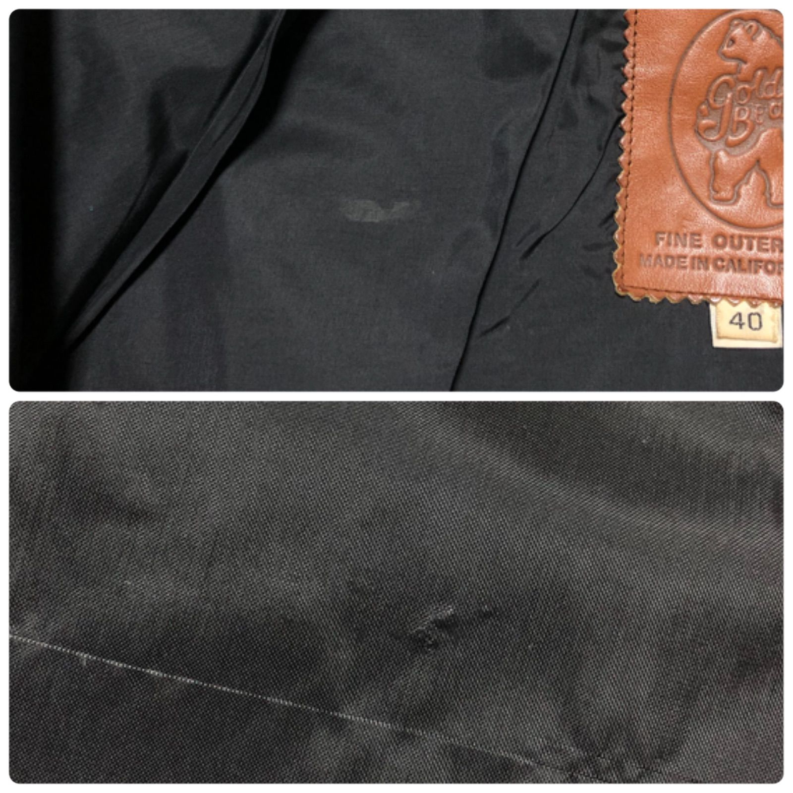 Golden Bear A-2 フライトジャケット USA製 革タグ ゴートスキン