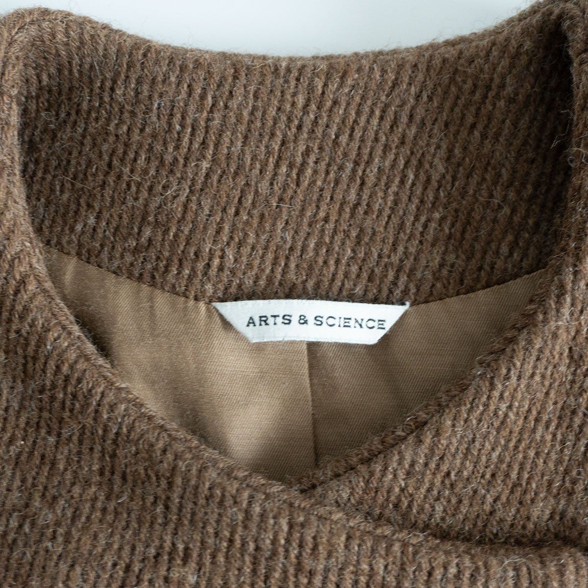 美品】 ARTS&SCIENCE 【Kimono wrap coat】1 ウール ノーカラー キモノ