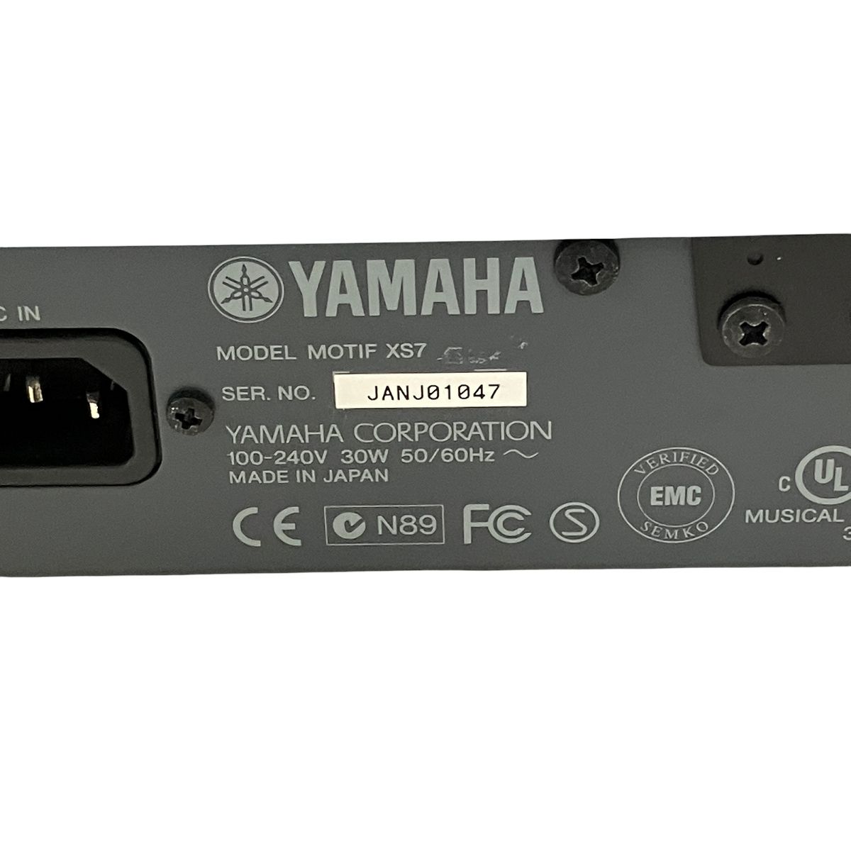 YAMAHA MOTIF XS7 モチーフ シンセサイザー FSX鍵盤 76鍵