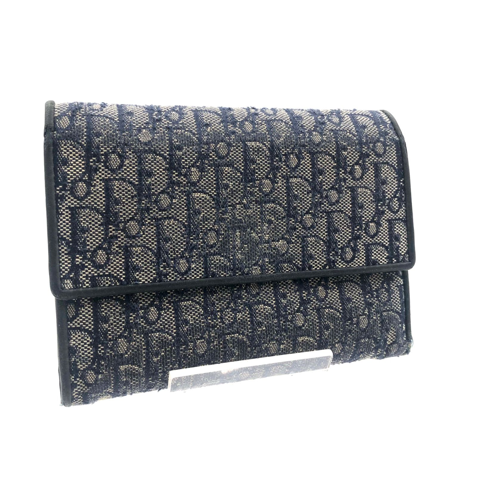 Christian Dior クリスチャンディオール 三つ折り財布 グレー Christian Dior クリスチャンディオール 三つ折り財布 グレー