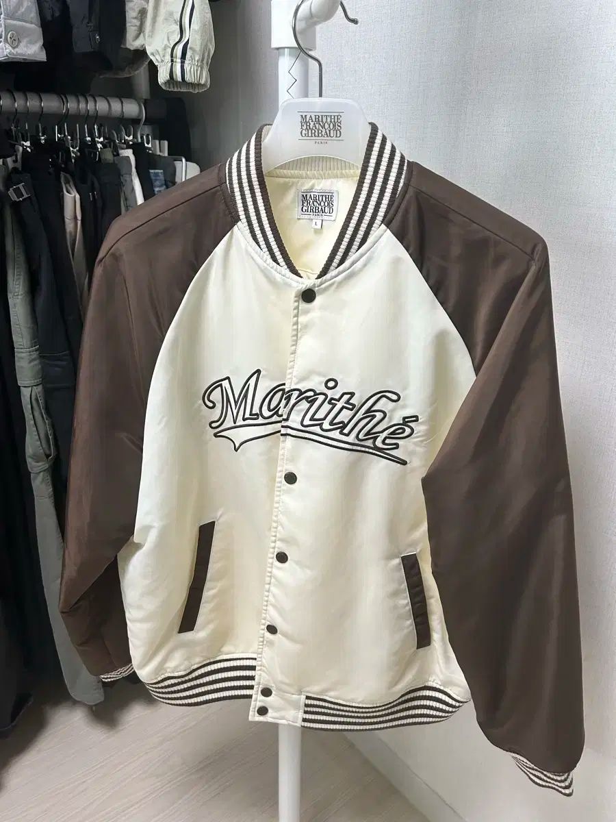Marithe Francois Girbaud マリテフランソワジルボー GLOSSY BASEBALL JACKET