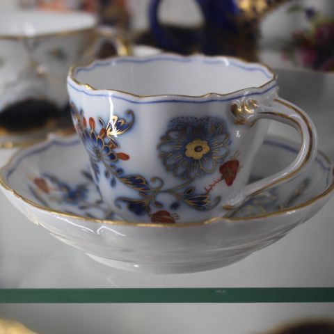 未使用品【マイセン ブルーオニオン カップ＆ソーサー】コーヒーカップ