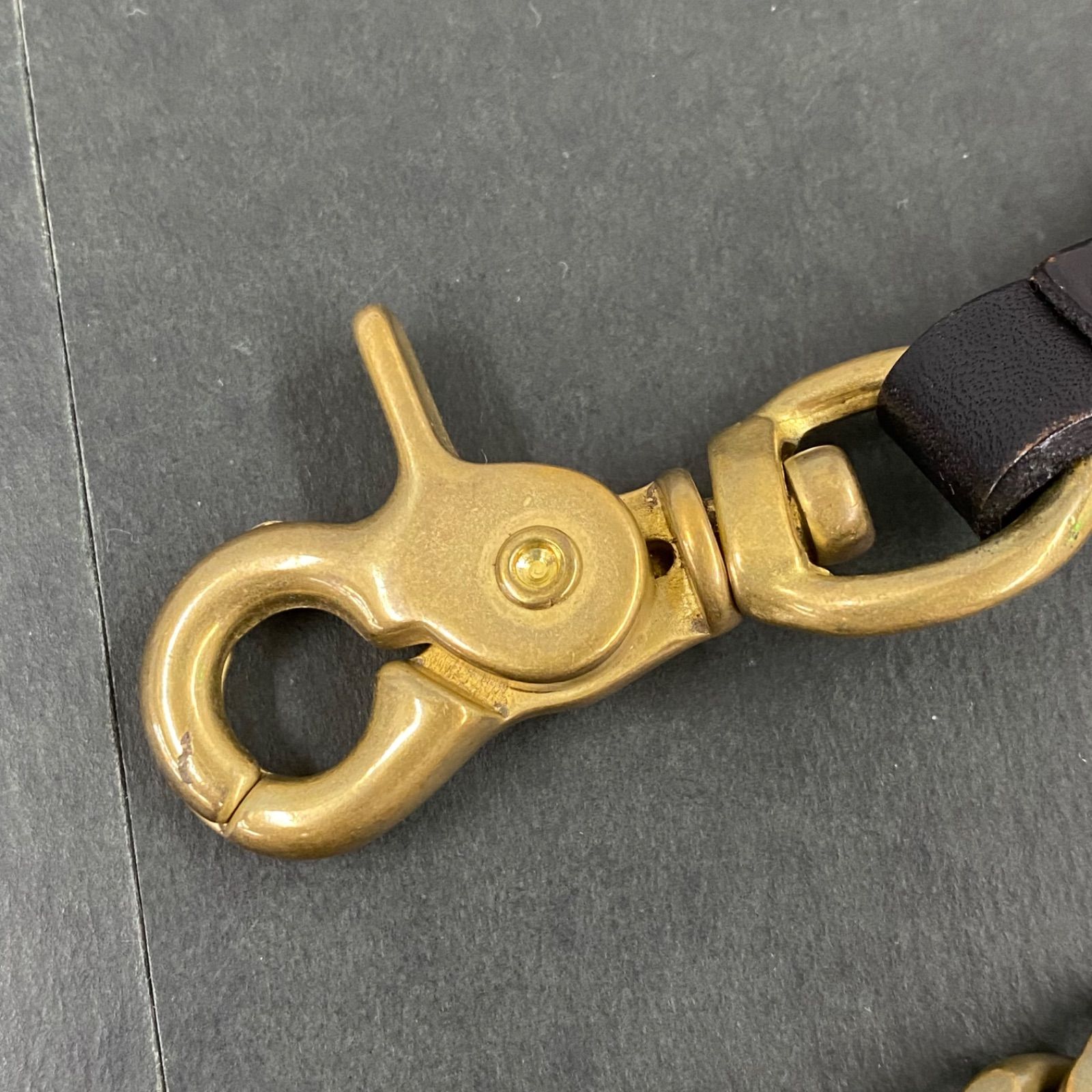 小物 CALEE  Leather Studs Gold Wallet Chain 83.CALEE Leather Studs Gold Wallet Chain キャリー ウォレット