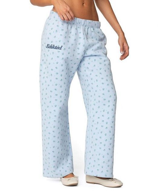 【送料無料】 アディクテッド レディース カジュアルパンツ ボトムス Flower Power Sweatpants Light-Blue
