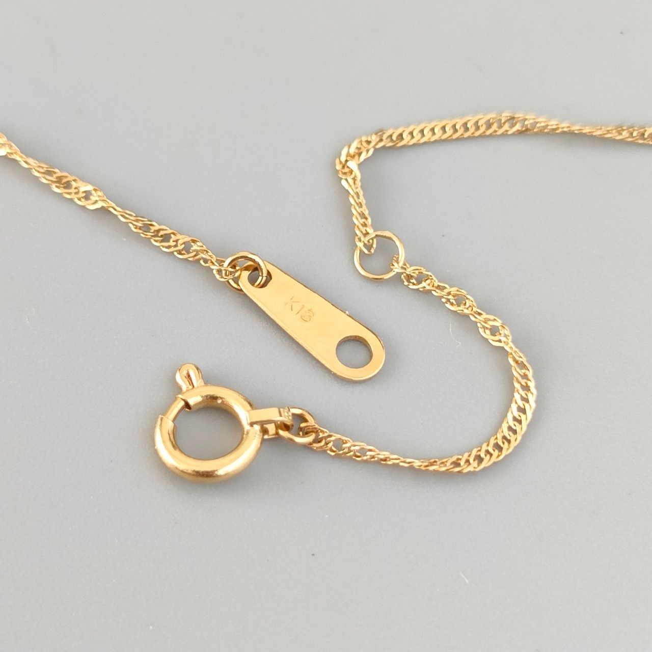 18金 K18 レディース 造幣局 スクリューネックレス 1.17g 40㎝ A827  