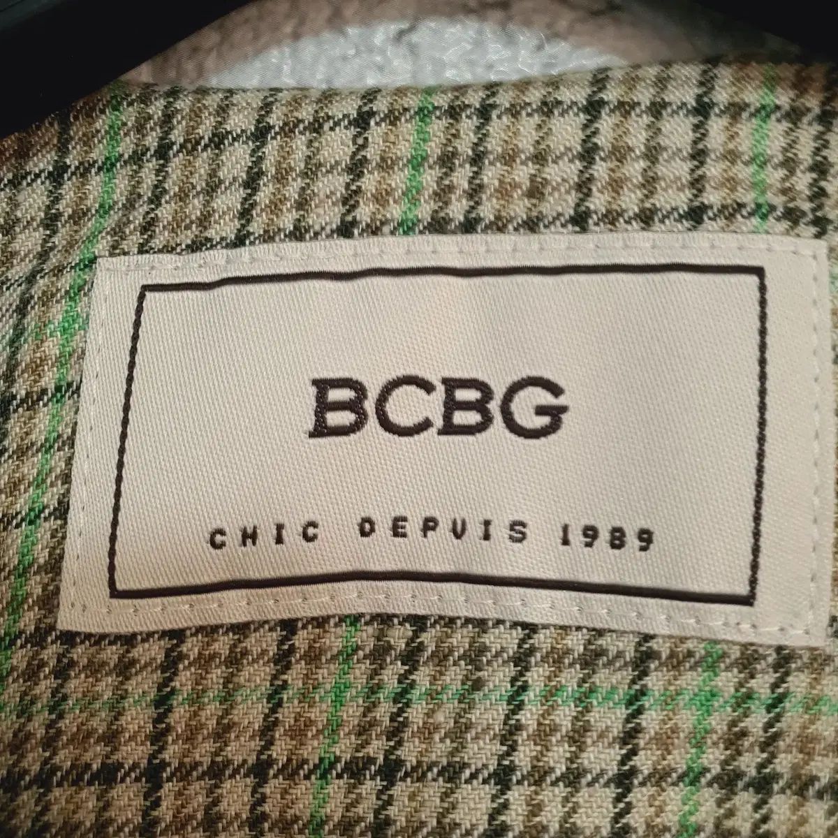 BCBG ビーシービージー リネン チェック柄 ジャケット BCBG MAXAZRIA 