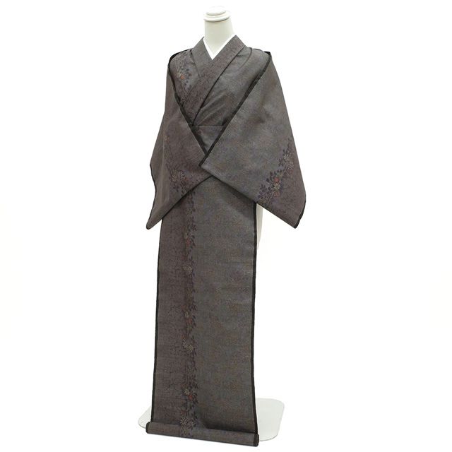 ☆竹模様の大島紬の反物 投げ出せ 