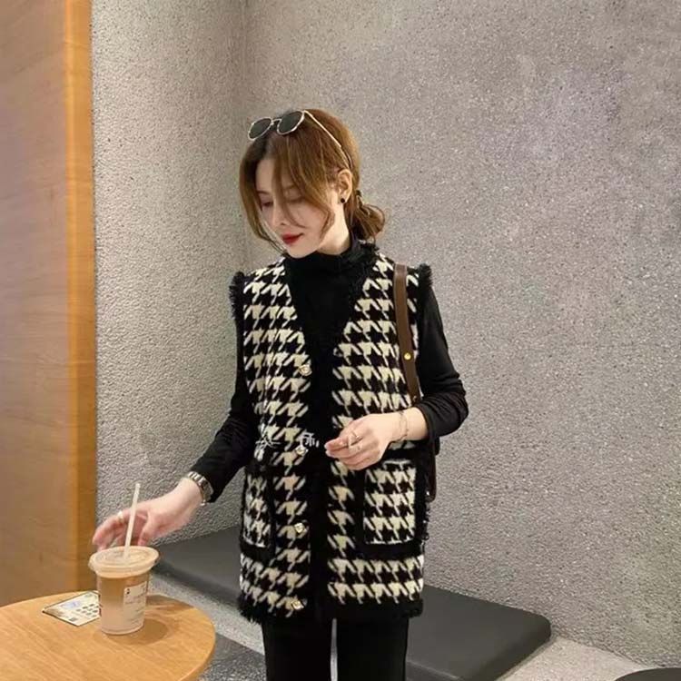 レディース ベスト Vネック ノースリーブ アウター 春秋 ジャケット ベスト ジレ 袖なし フリンジ ダブルポケット レイヤード 重ね着 ゆったり レディース ベスト Vネック ノースリーブ アウター 春秋