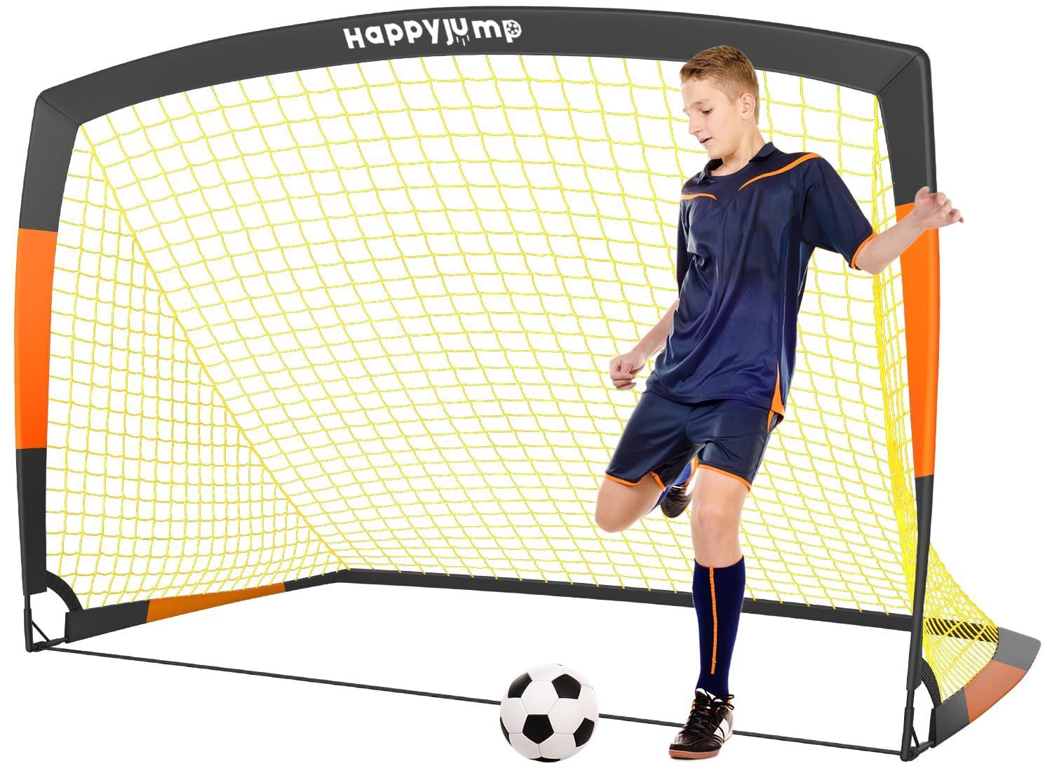 【特売】サッカーゴール 折りたたみ フットサル用ゴール サッカー練習 ポータブルサッカーゴール 室内 屋外兼用 152*110CM