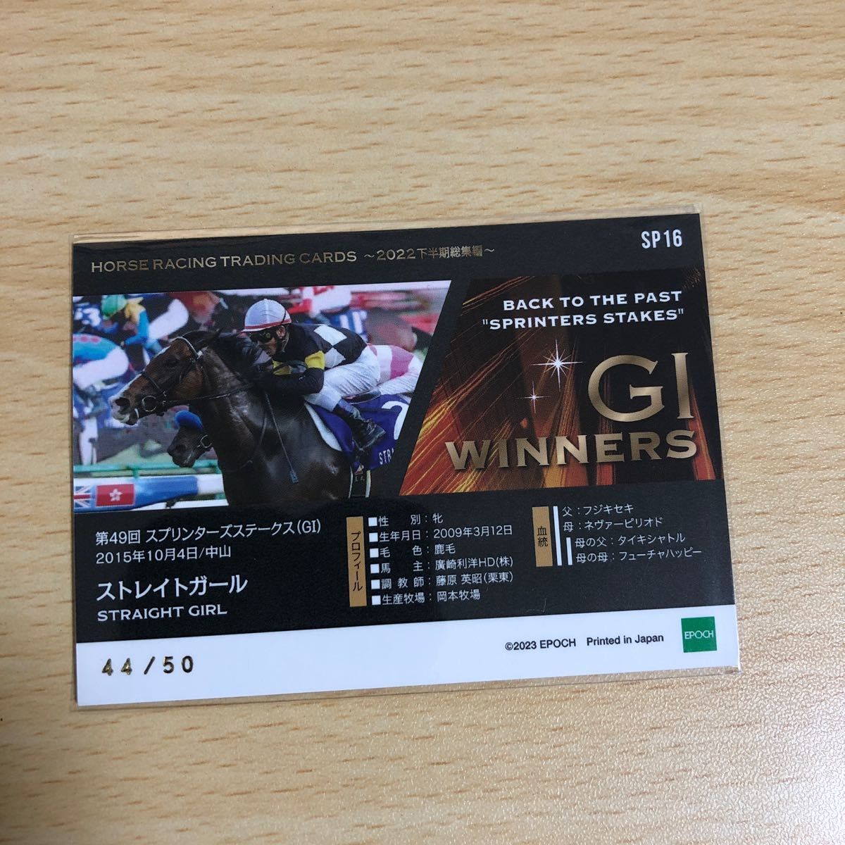 EPOCH ホースレーシングカード ハヤヤッコ　サインカード aca6 ストレイトガールEPOCH カード レーシング ホース WINNERS