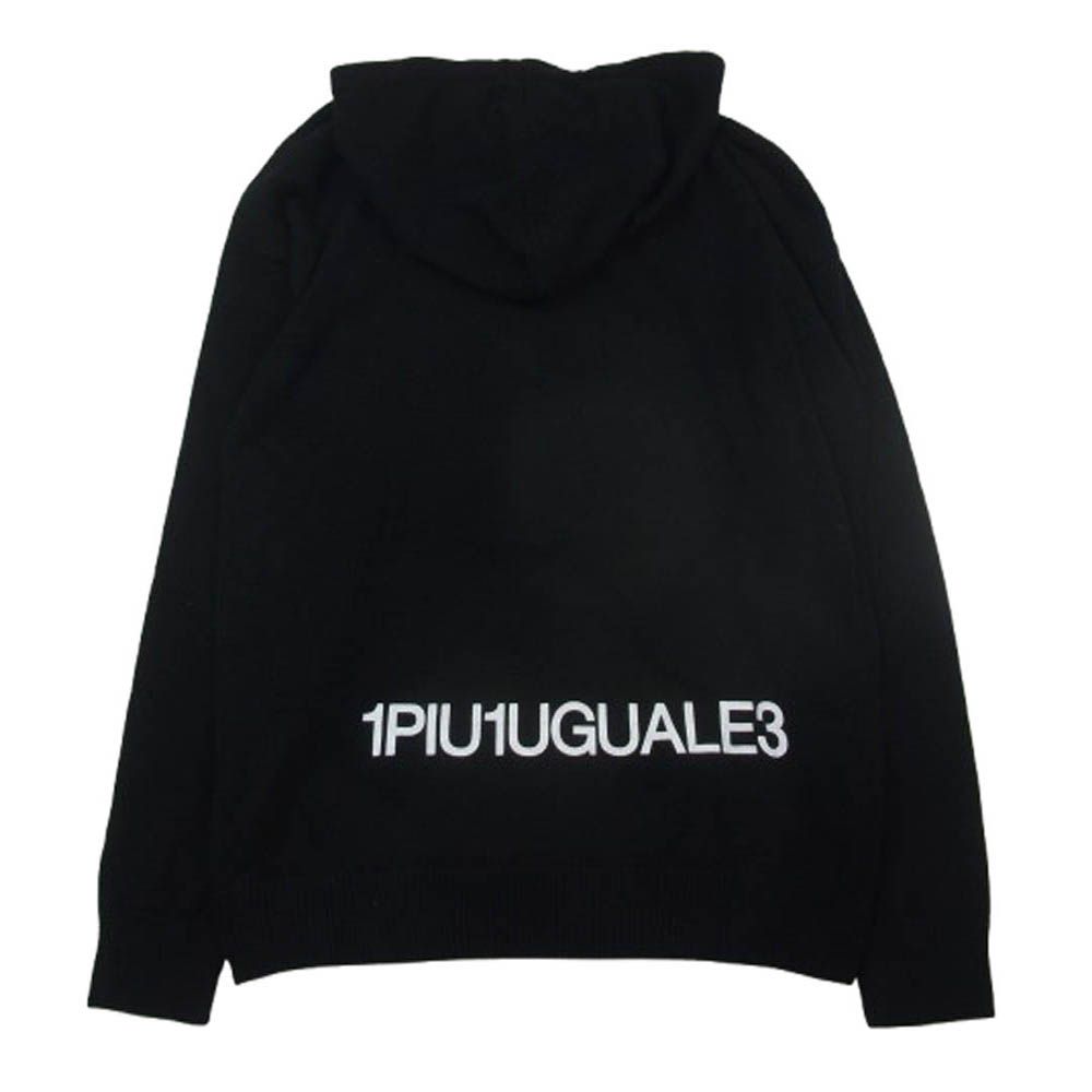 1piu1uguale3　カシミヤパーカー　黒　ブラック　Ⅵ　XL 1PIU1UGUALE3 RELAX ウノピゥウノウグァーレトレ ビッグ