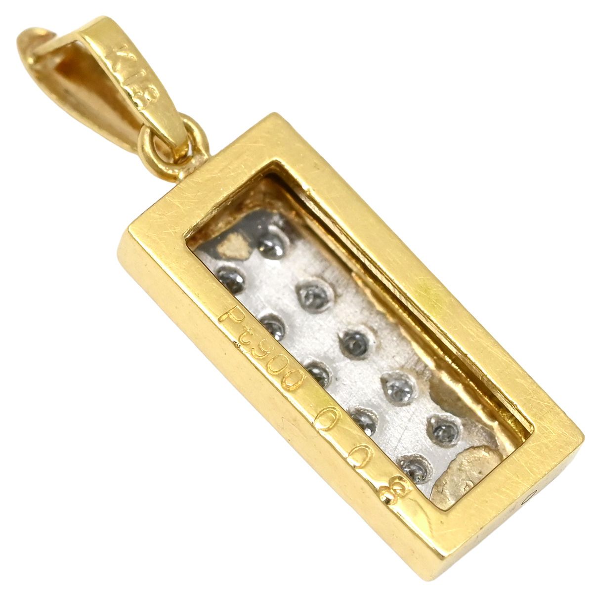 ペンダントトップ ダイヤ ペンダントトップ K18YG Pt900 ダイヤモンド イエローゴールド ペンダントヘッド 18K 18金 750