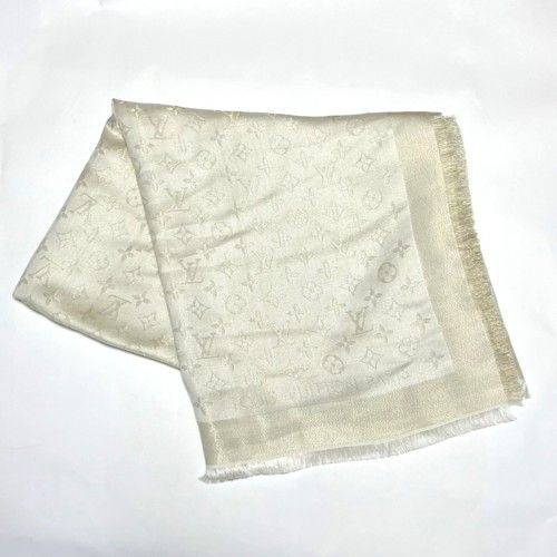 ルイ・ヴィトン ショール・モノグラム シャイン M74026 大判ストール ショール モノグラムシャイン ブラウン/ゴールド