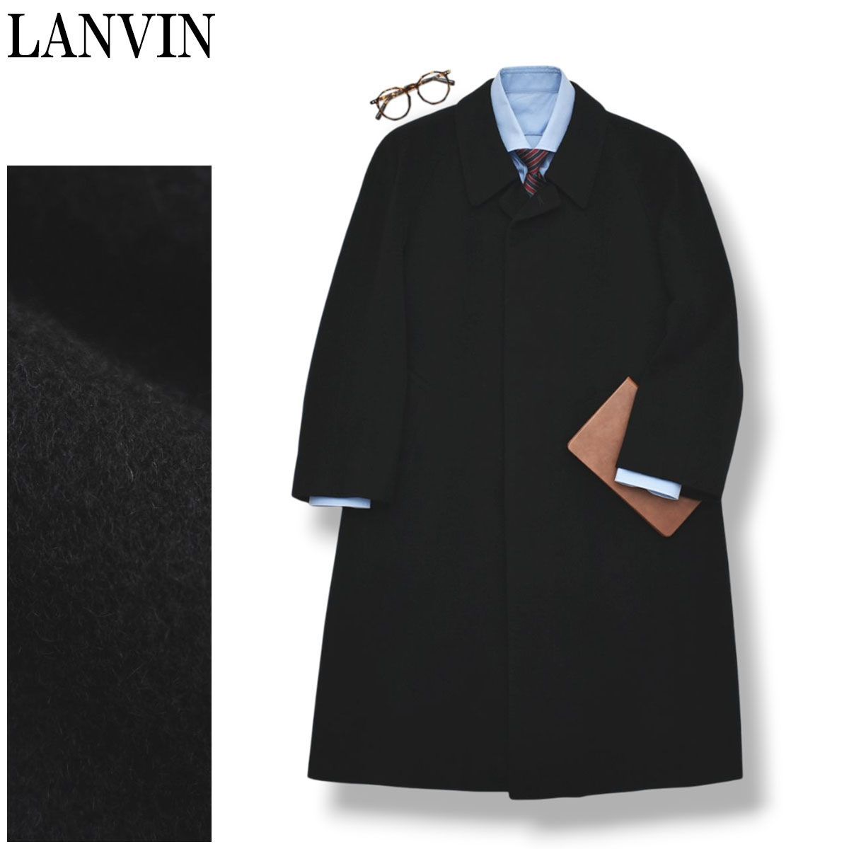 高級】 ランバン LANVIN カシミヤ ビキューナ ウール ロング ステン
