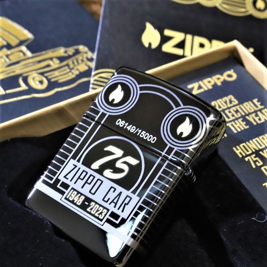 限定アーマー ZIPPO CAR 75周年記念モデル インナーゴールド 金 世界 