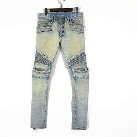 「激レア」バルマン　バイカーデニム BALMAIN（バルマン）SLIM BIKER JEANS (スリム ストレッチ