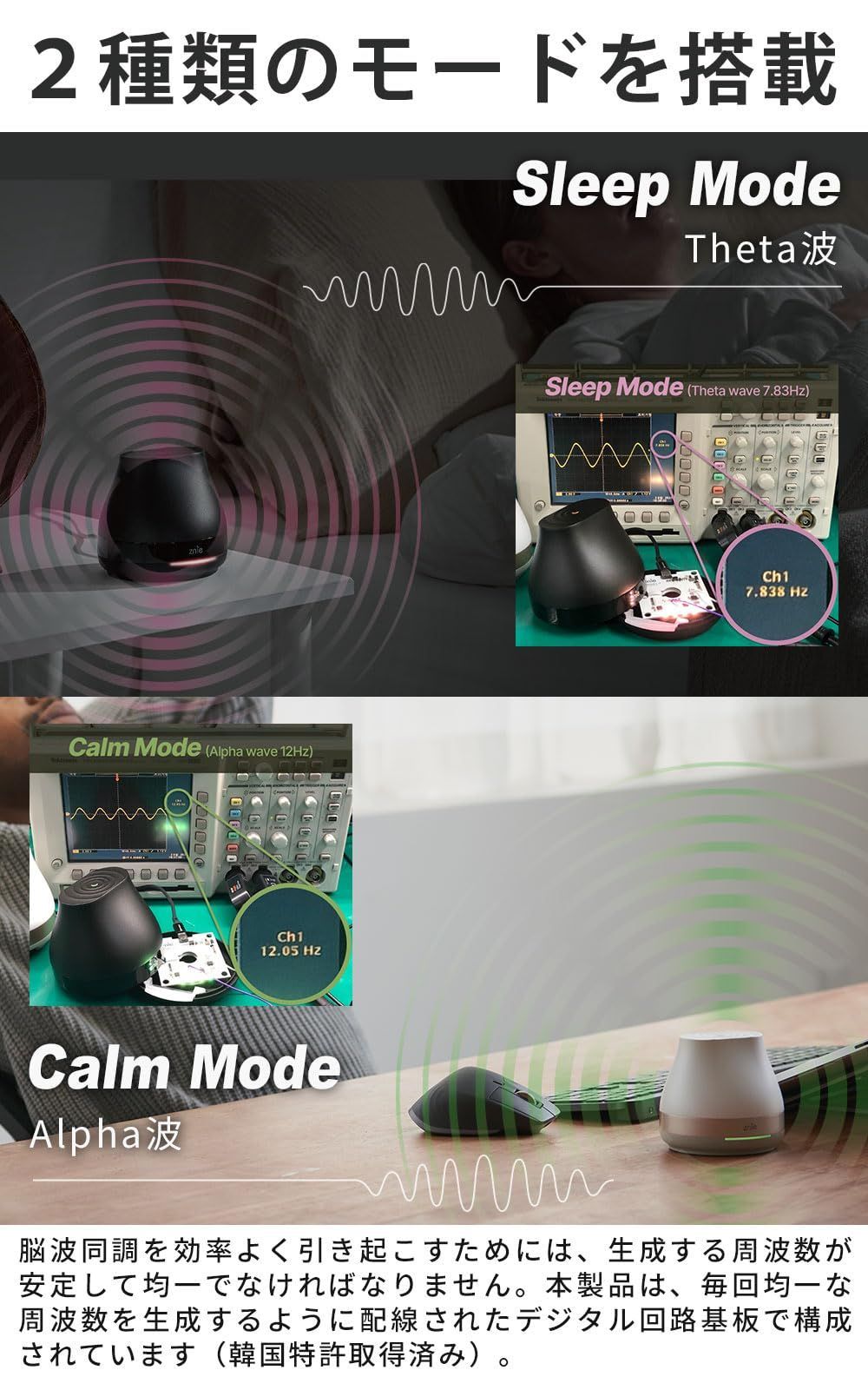 Znie Lite 【新発想のスリープケアデバイス】 快眠グッズ 睡眠