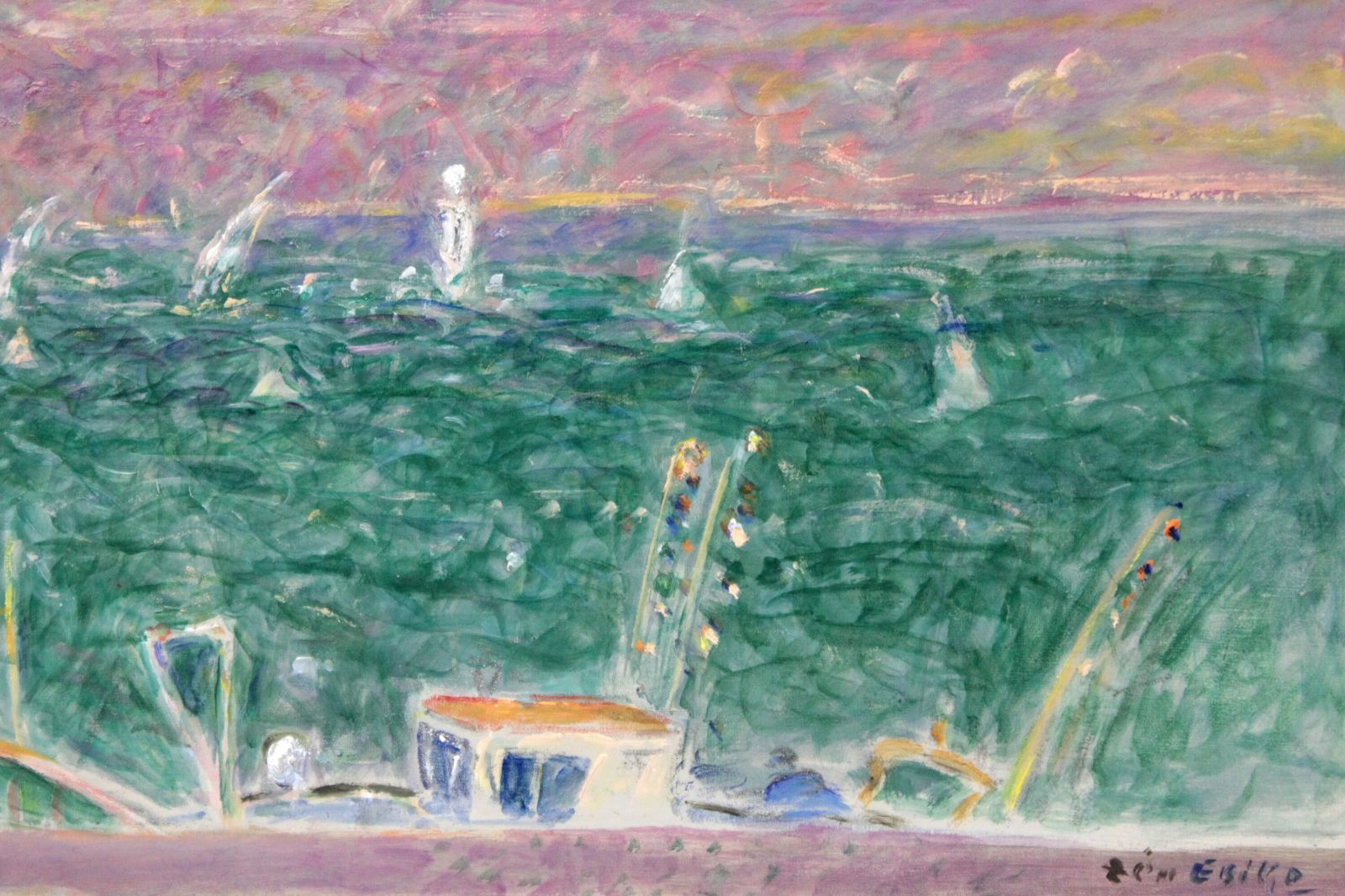 蛯子善悦 蛯子善悦 赤い花 | 絵画など美術品の販売と買取 | 東京・銀座