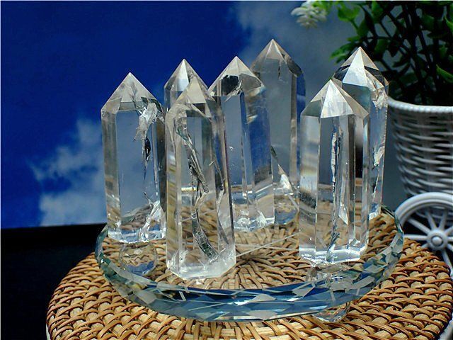 AAA級☆天然レインボー水晶六角柱七星陣B87B7/246B07D - メルカリ