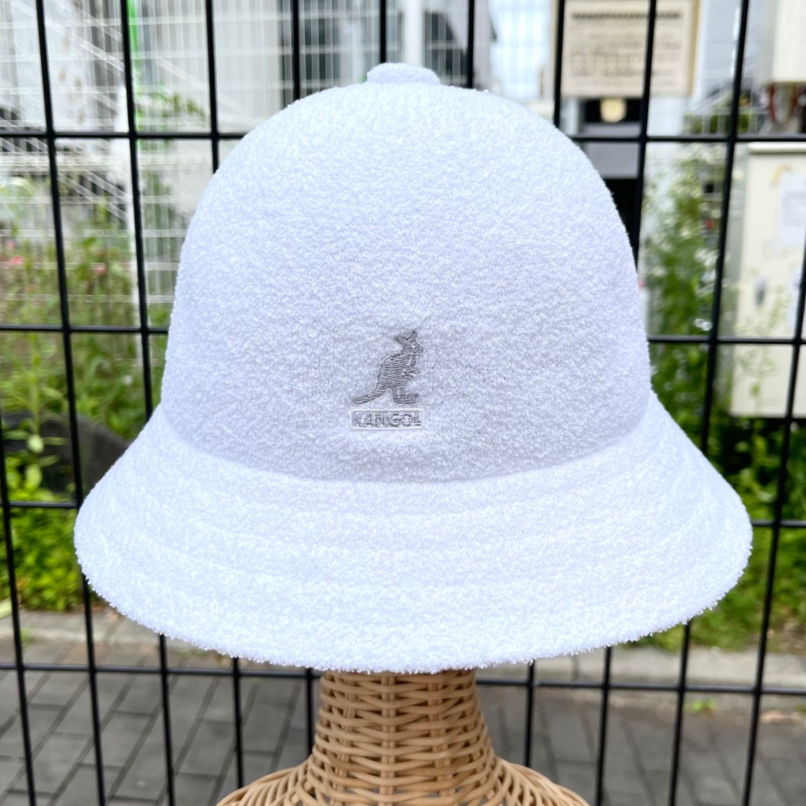 BIGサイズ KANGOL ベル型 Black/white XLサイズ - ハット