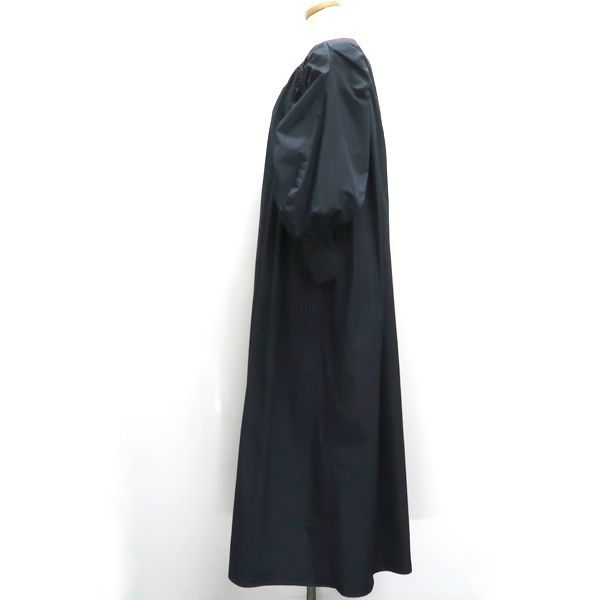 Curensology ドロストスリーブワンピース Curensology ドロストスリーブワンピース ロング丈 コットン ネイビー