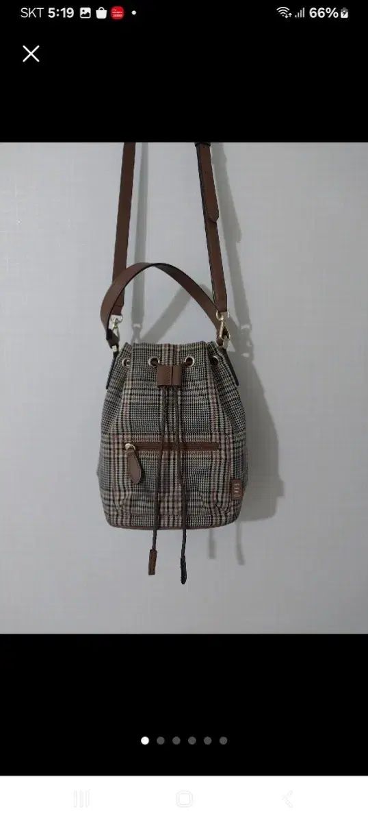 ダックス チェック バケットバッグ クロスバッグ