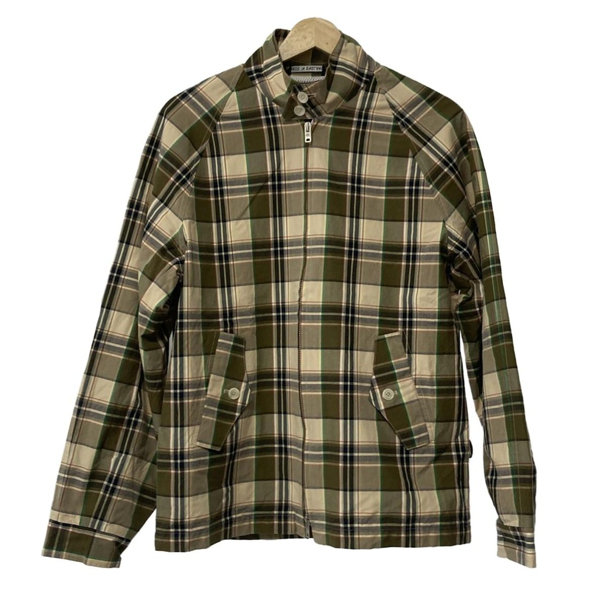 コムデギャルソンジュンヤワタナベマン ブルゾン サイズS メンズ - ベージュ×カーキ×マルチ 長袖 チェック柄 BARACUTA 春 秋