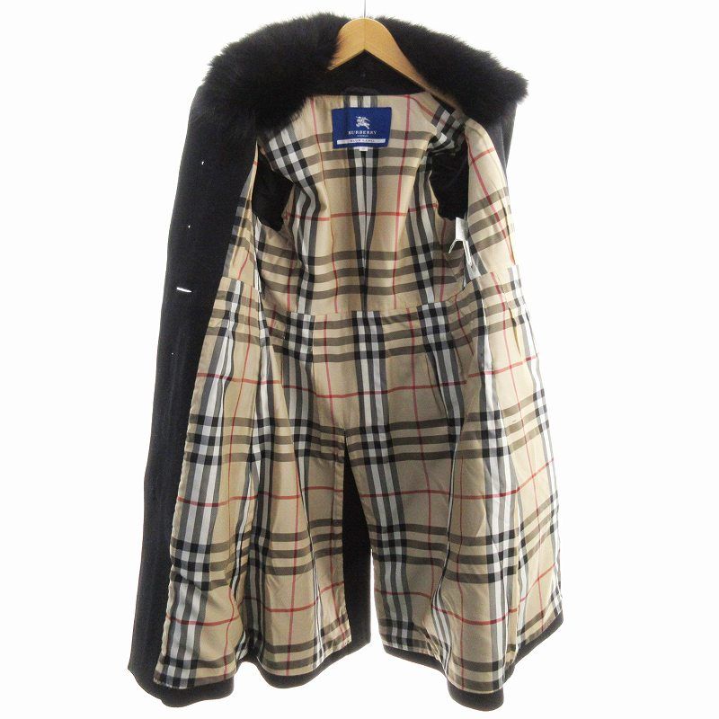バーバリーブルーレーベル BURBERRY BLUE LABEL コート ファー 裏ノバ