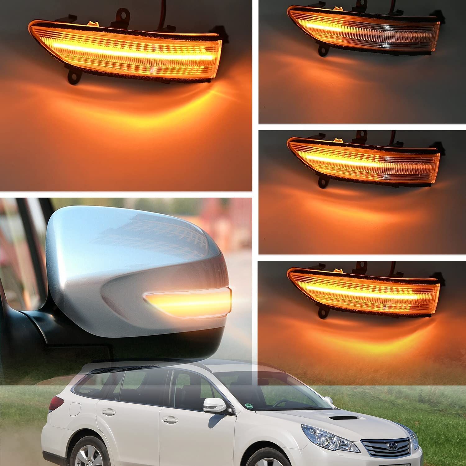 スバル LED 流れる ドアミラー クリアレンズ 仕様 シーケンシャル ウインカーインプレッサ WRX STI XV アネシス エクシーガ ステラカスタム フォレスター レガシィ