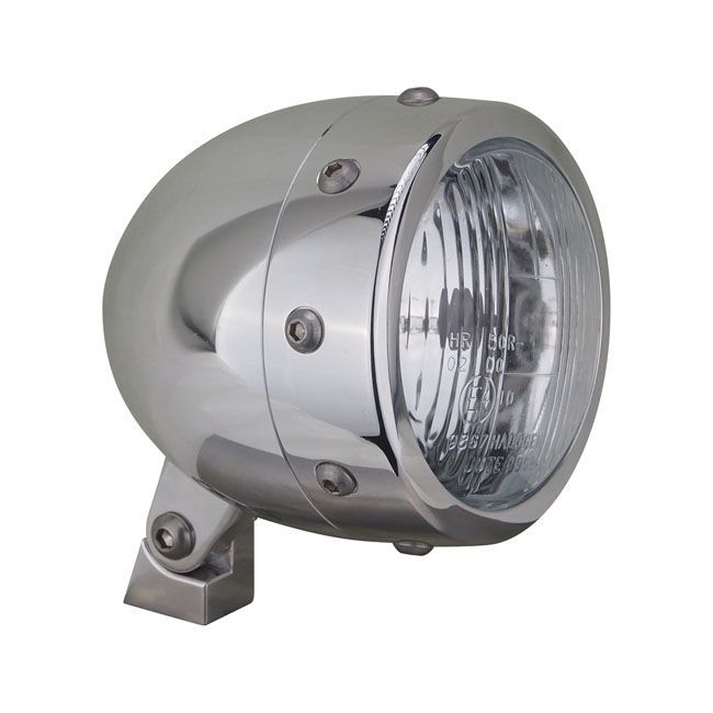Hells Kitchen Choppers Retro 4-1-2 headlamp. Polished aluminum | 563624