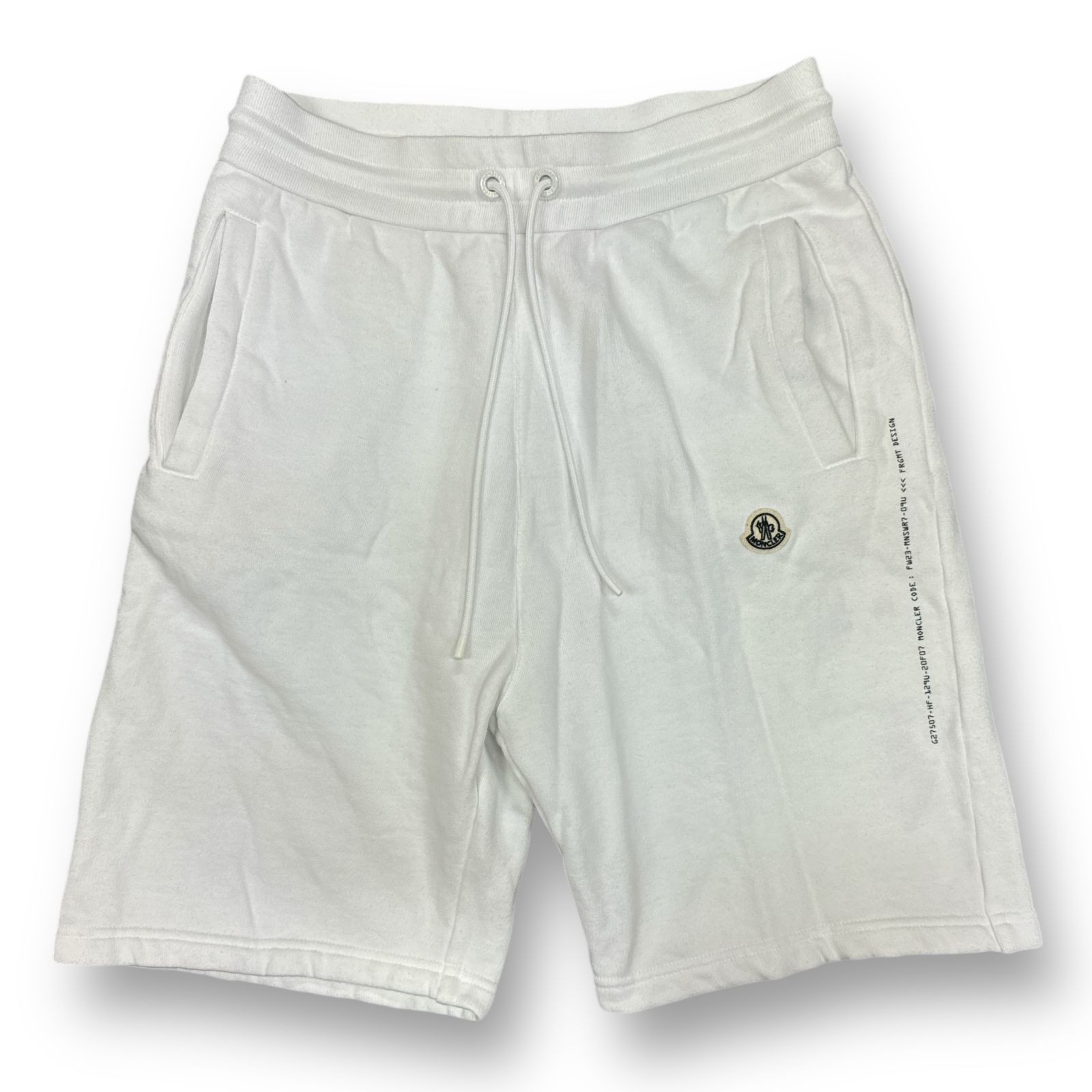 国内正規 MONCLER × FRAGMENT Hiroshi Fujiwara JERSEY SHORT PANTS ジャージショーツ ハーフパンツ モンクレール フラグメント コラボ I209U8H00003 ホワイト S 75671A6