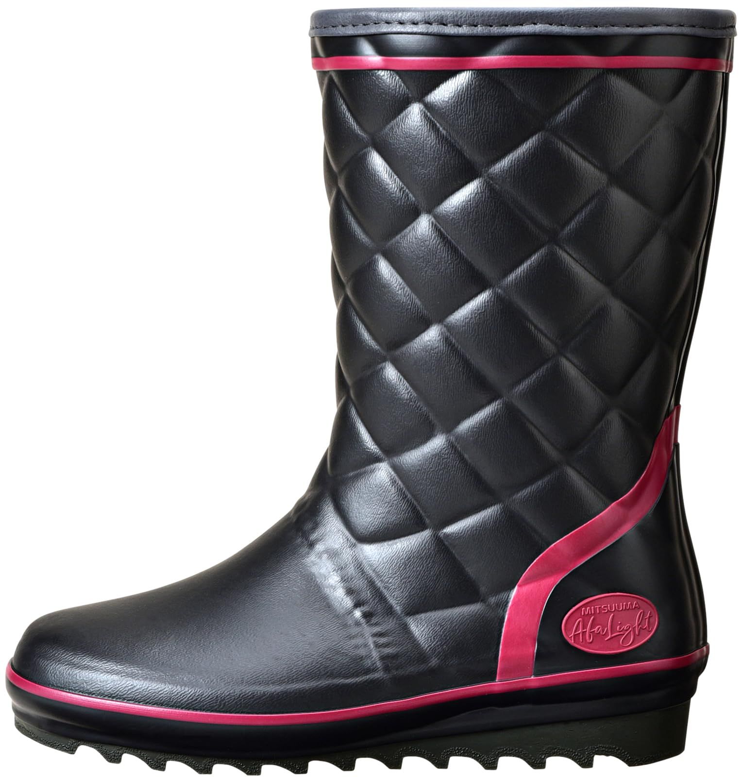 ミツウマ 長靴 レインシューズ エーファライト 防寒 軽量 防滑 セラミックソール レインブーツ 雨靴 レディース 黒 24.5 cm