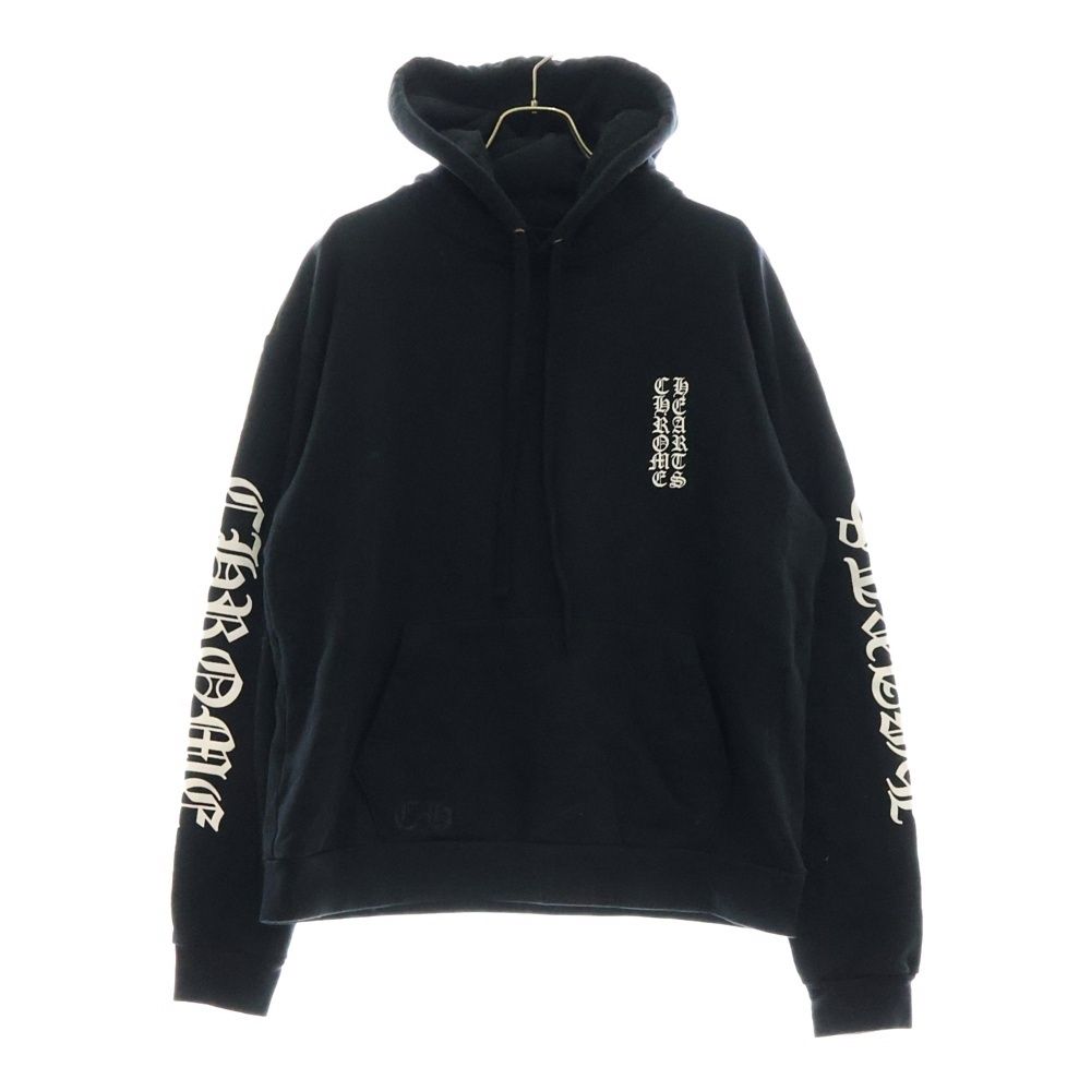 CHROME HEARTS (クロムハーツ) SWTSHRT PLVR アームロゴプリントプルオーバーパーカー ブラック