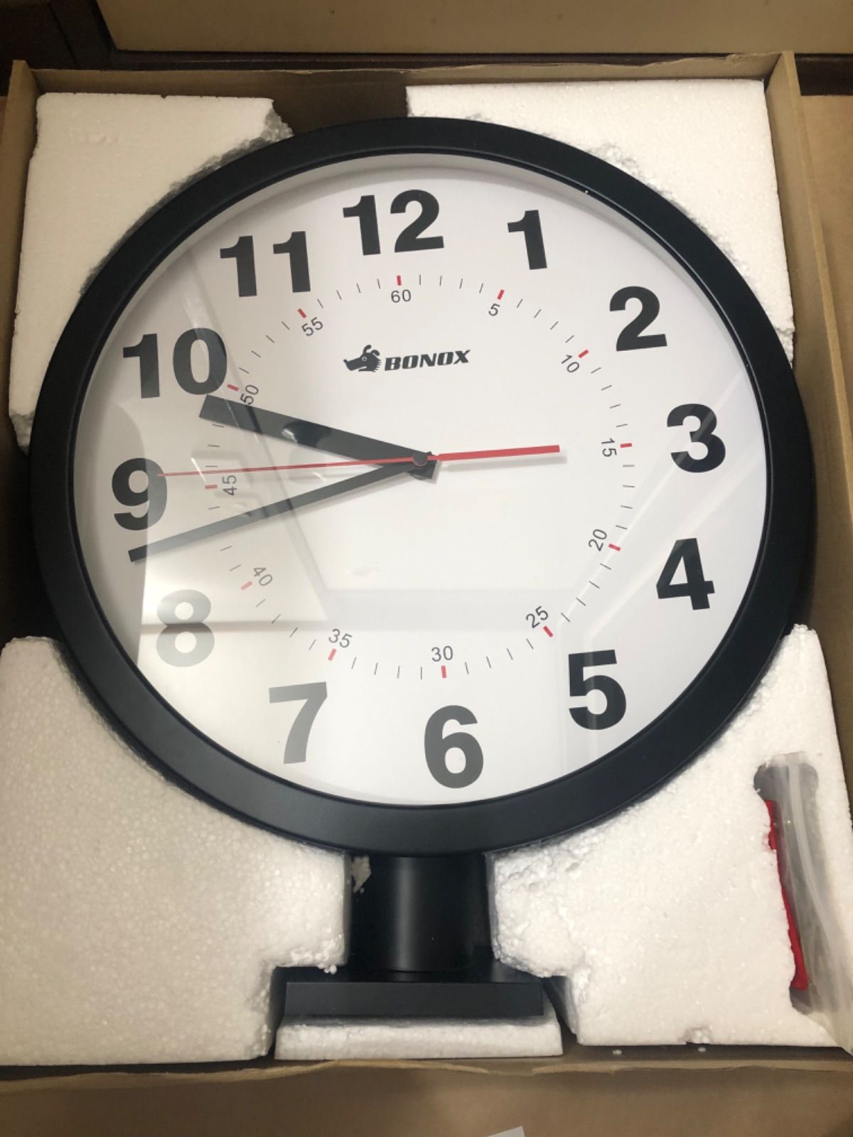 新品 両面時計 クロック ダルトン レクタングル ブラック