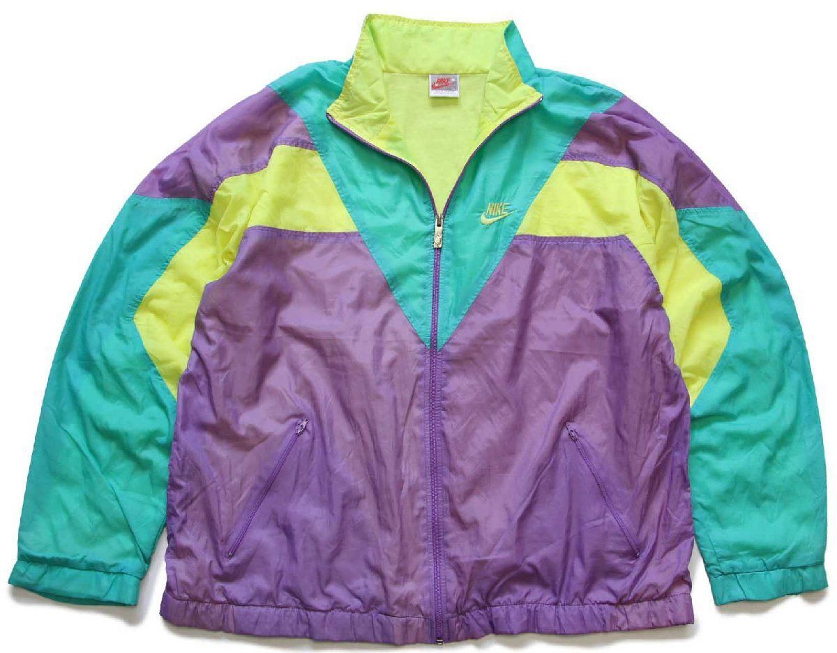 ナイキ 90s oldnike ナイロンジャケット スウッシュ刺繍 マルチカラー ナイキ 90s oldnike ナイロンジャケット スウッシュ刺繍 マルチカラー