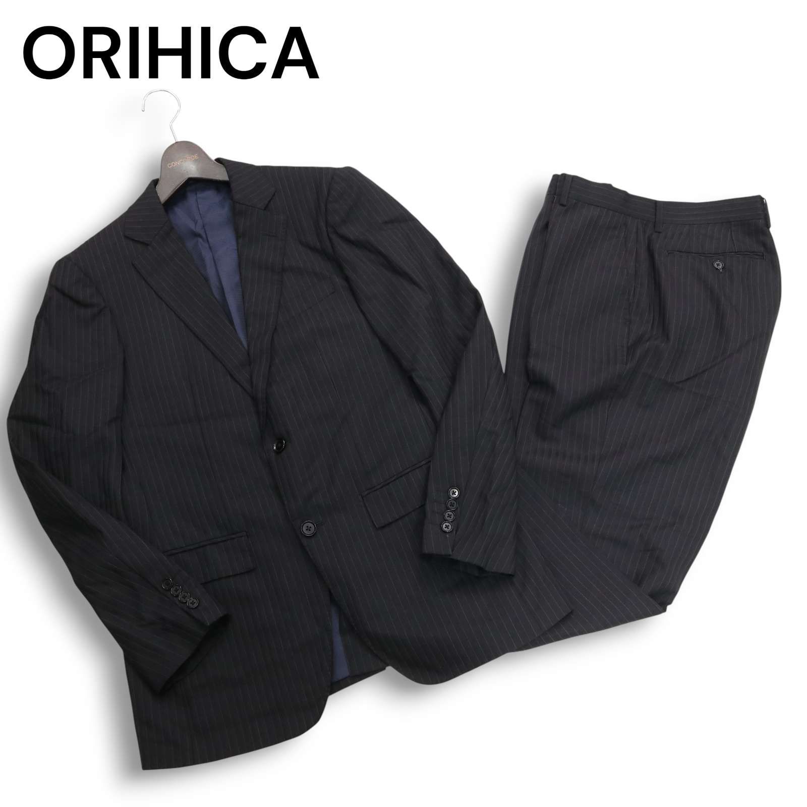 ORIHICA オリヒカ 通年 総裏 シャイニーストレッチ☆ ストライプ