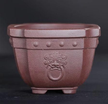四方植木鉢 中国宜興 紫砂の鉢 盆栽鉢 植木鉢 小品盆栽鉢 大品
