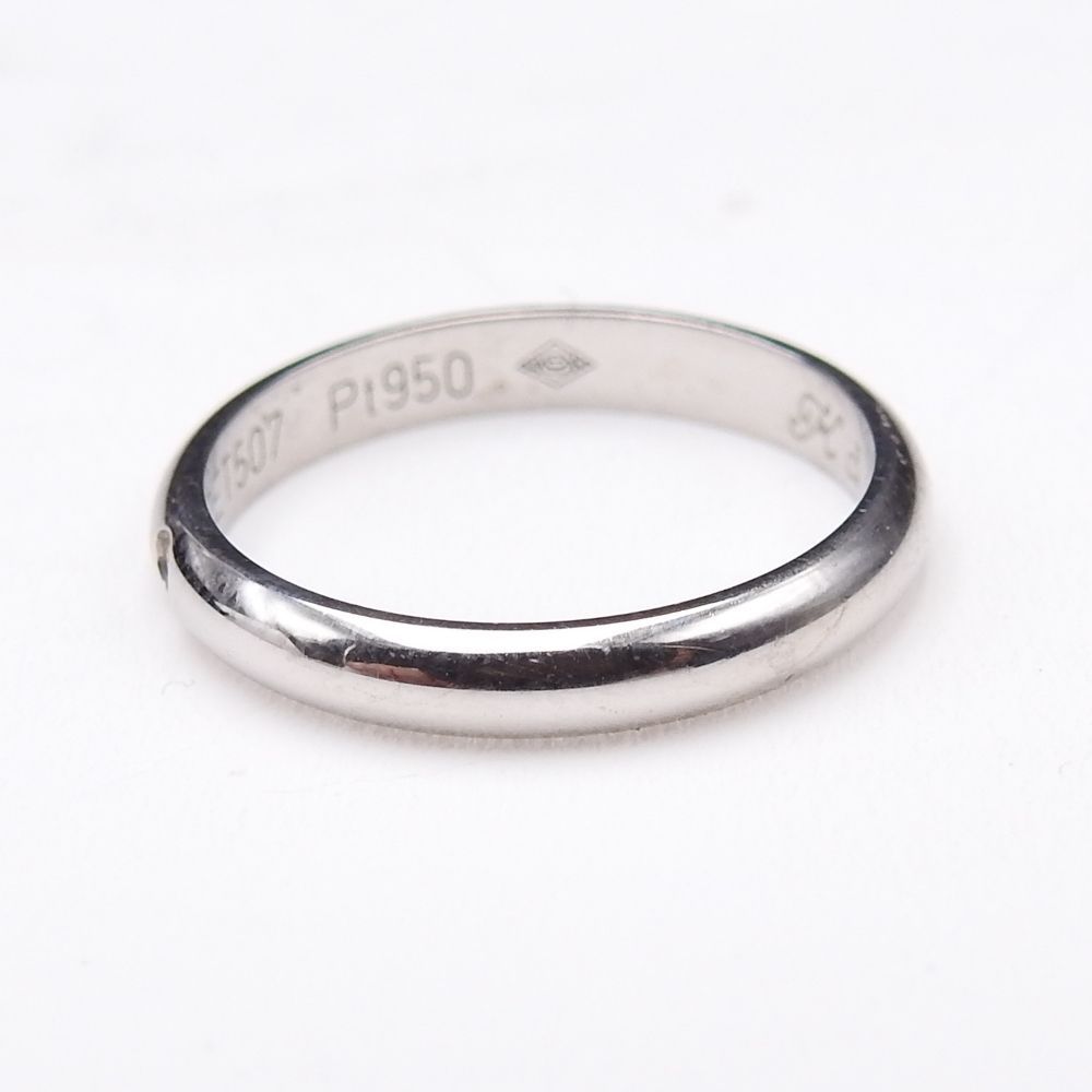 Cartier カルティエ クラシックリング PT950 プラチナ 1Pダイヤ #46（6