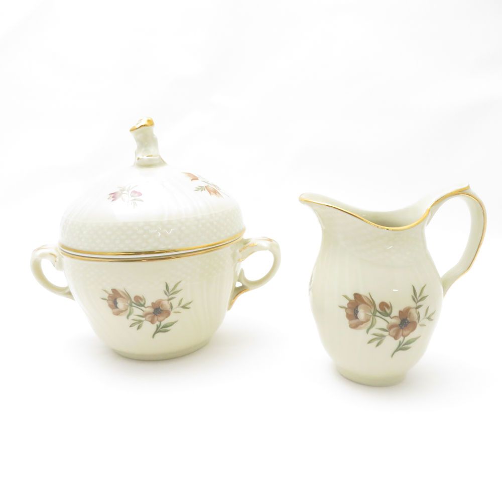 ROYAL COPENHAGEN ロイヤルコペンハーゲン フリセンボー 910 1865|910 1535 シュガーポット クリーマー 2点 セット ヴィンテージ SY13115J2
