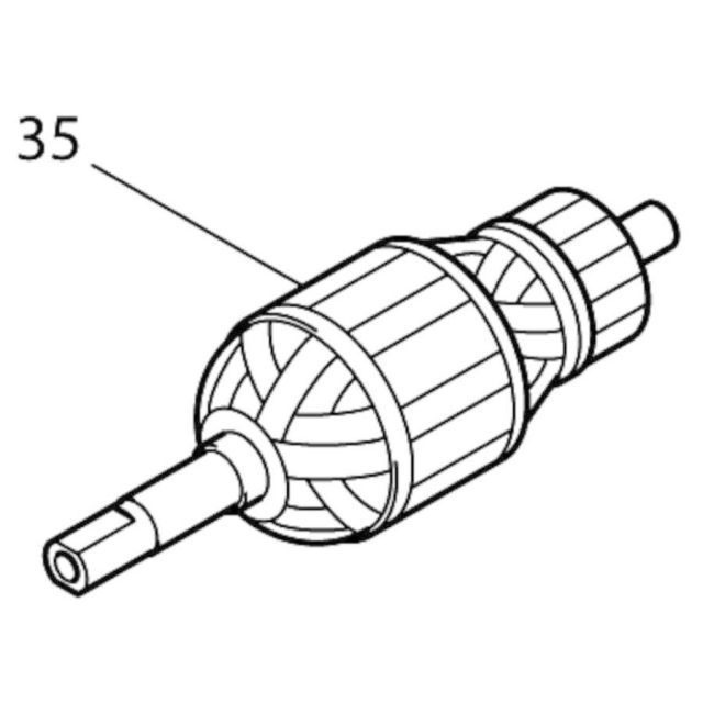 マキタ makita 携帯用集じん機 451P 用アーマチュア１００Ｖ 516490-2 集塵 集塵機 集じん機 修理 部品 パーツ 大工 建築 モーター部