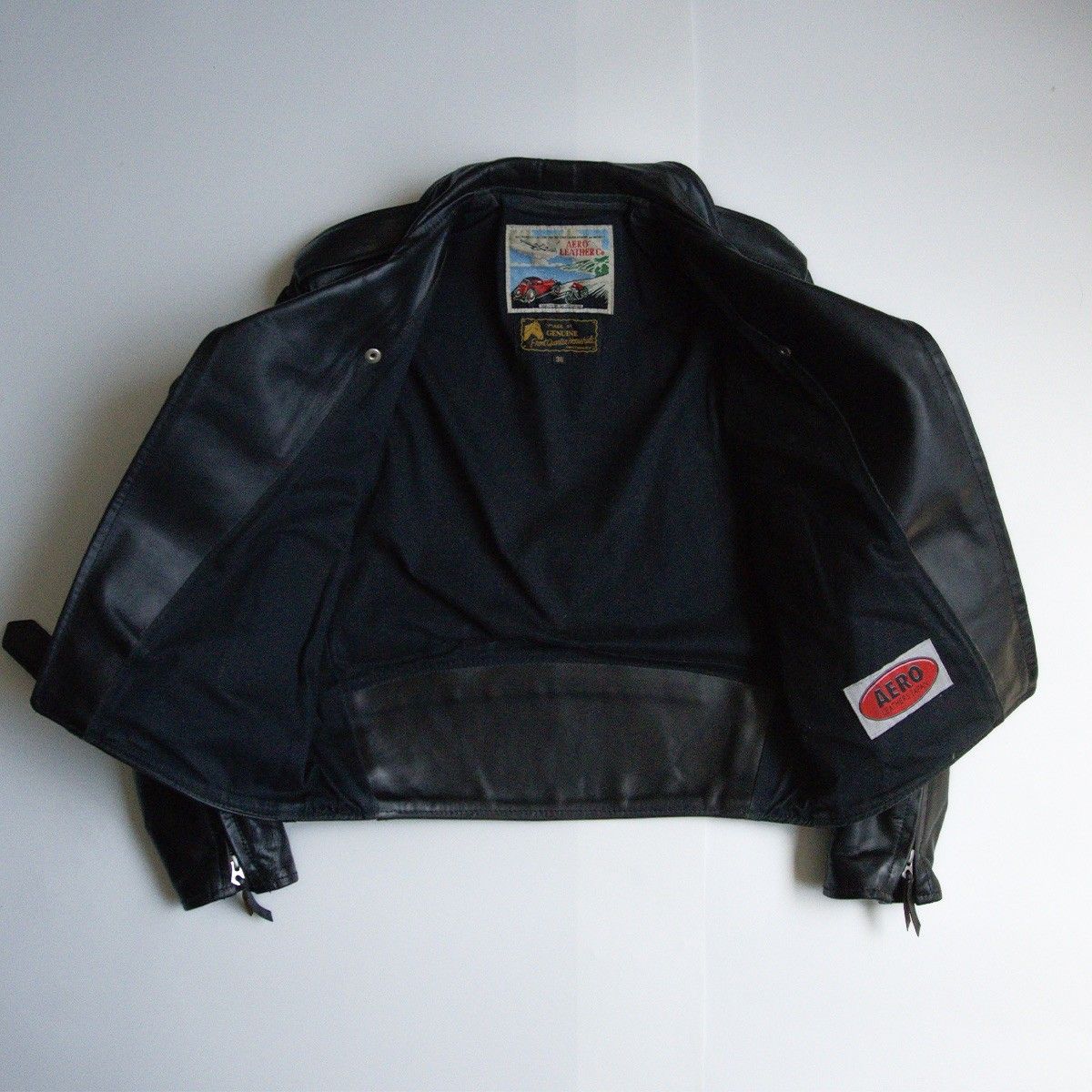 美品】AERO LEATHER【ホースハイド レザー ダブルライダース